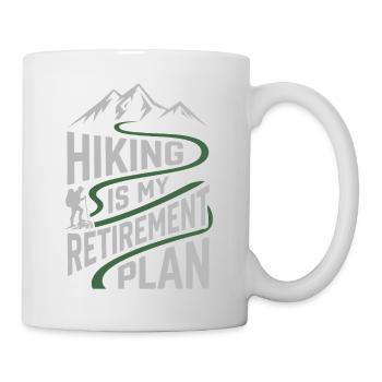 La randonnée est mon plan de retraite - Mug blanc - blanc - Droite