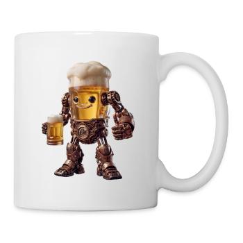 Robot de bière steampunk - Mug blanc - blanc - Droite