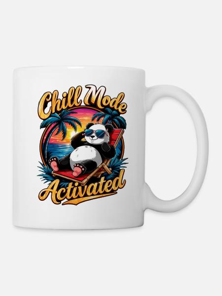 Coucher de soleil Chill Panda - Mug blanc - blanc
