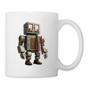 Brickhouse Bot avec porte et échelle - Mug blanc - blanc - Droite