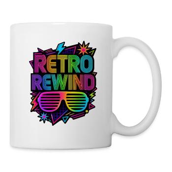 Retro Rewind 80's Costume 80er Jahre - Tasse - Weiß - Rechts