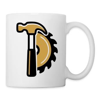 Hammer Kreissaege Logo - Tasse - Weiß - Rechts