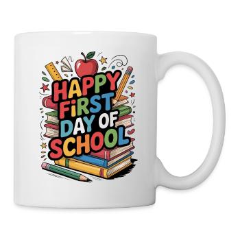 Happy First Day of School Books - Mug - white - Right