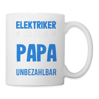 Elektriker Papa Unbezahlbar - Tasse - Weiß - Rechts