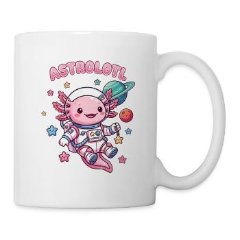 Astrolotl – süßes Axolotl im Weltall - Tasse - Weiß - Rechts