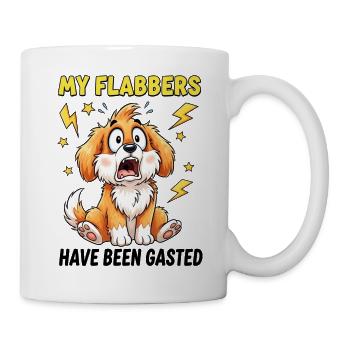 C’est drôle, mes flabbers ont été gazés design de chien - Mug blanc - blanc - Droite