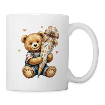 Ours en peluche avec cône d’école pour l’inscription scolaire - Mug blanc - blanc - Droite