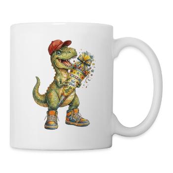 Un T-Rex aquarelle sympa pour la rentrée scolaire - Mug blanc - blanc - Droite