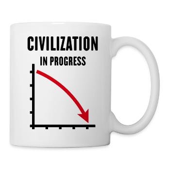 Civilization In Progress (Zivilisation POS Red 2C) - Tasse - Weiß - Rechts