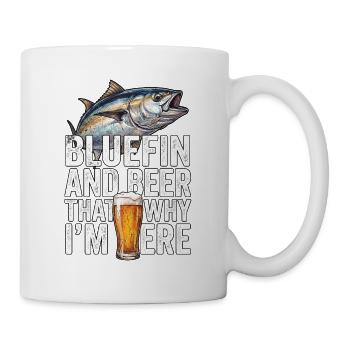 Bluefin Beer Fishing - Tasse - Weiß - Rechts