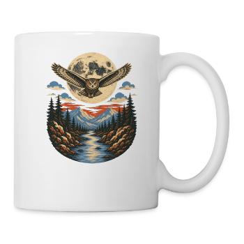 Oiseau de nuit - Mug blanc - blanc - Droite