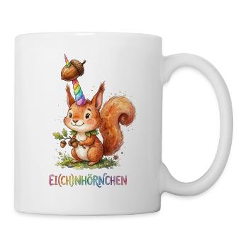 Einhorn Eichhörnchen Eich(ch)nörnchen - Tasse - Weiß - Rechts