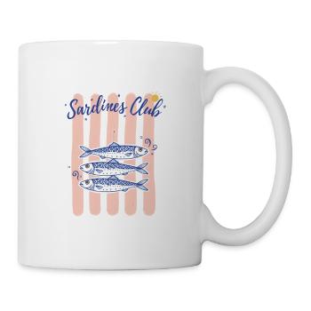 Sardines Club - Design Vintage Mer - Mug blanc - blanc - Droite