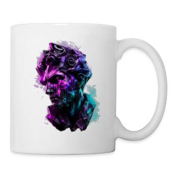 Neon Statue Antike Büste Vaporwave Cyberpunk - Tasse - Weiß - Rechts