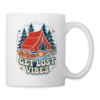Get Lost Vibes Retro Camping - Tasse - Weiß - Rechts