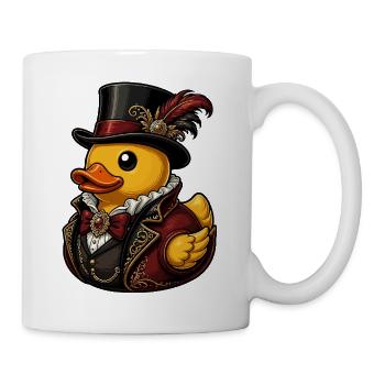 Victorian duck cavalier duck - Mug - white - Right