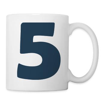 5_zahl- - Tasse - Weiß - Rechts