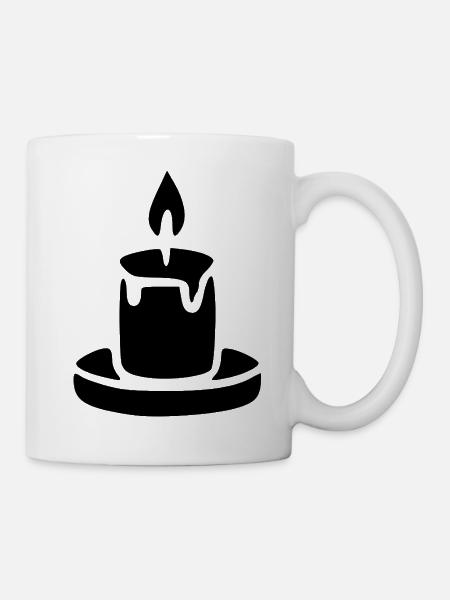 Kerze - Tasse - Weiß