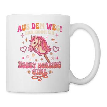 Hobby Horsing Girl Aus dem Weg Steckenpferd - Tasse - Weiß - Rechts