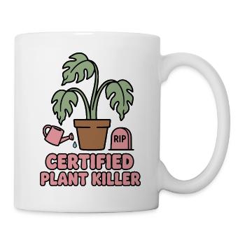 Certified Plant Killer Pflanzenhumor - Tasse - Weiß - Rechts