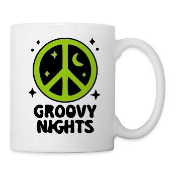 Groovy Peace Zeichen Logo - Tasse - Weiß - Rechts