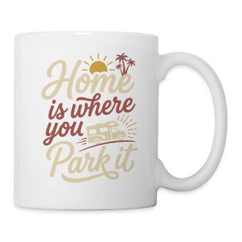 Camping-car - La maison, c’est là où tu la gares - Mug blanc - blanc - Droite
