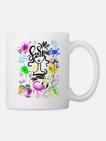 Scorpion Femme – Cadeau Astrologie - Mug blanc - blanc