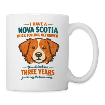 Retro Nova Scotia Duck Tolling Retriever Spruch - Tasse - Weiß - Rechts