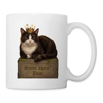 Die königliche Katze auf dem Grab - Tasse - Weiß - Rechts