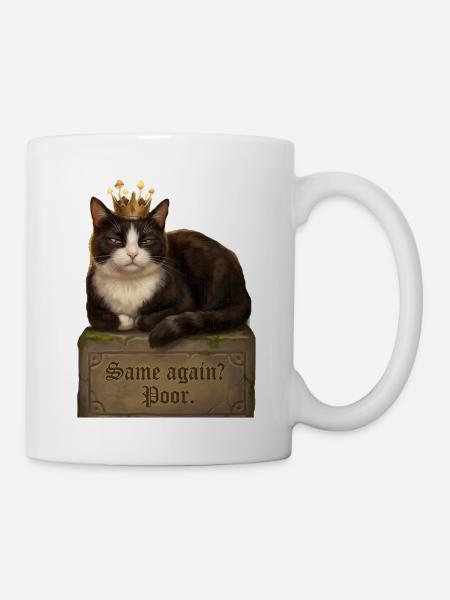The royal cat on the tomb - Mug - white