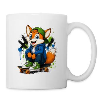 08_Miofox_Skater - Tasse - Weiß - Rechts