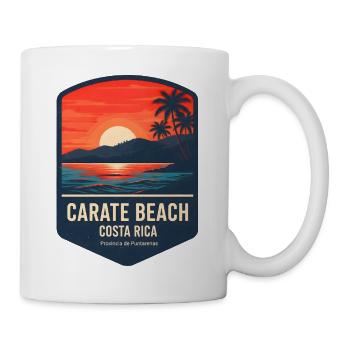 Carate Beach Costa Rica Puntarenas Sonnenuntergang - Tasse - Weiß - Rechts
