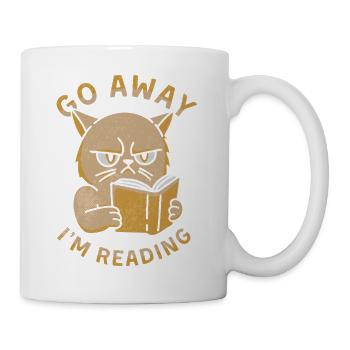 Geh weg, ich lese - Tasse - Weiß - Rechts
