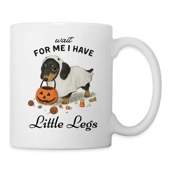 Dachshund Ghost Halloween Pumpkin Cute - Mug - white - Right