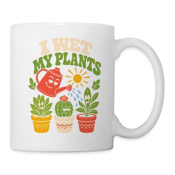 Ich gieße meine Pflanzen - Tasse - Weiß - Rechts