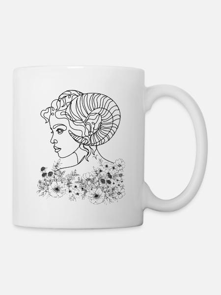 Widder-Frau – Astrologiegeschenk - Tasse - Weiß