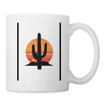 Desert Sun Cactus Silhouette - Mug - white - Right
