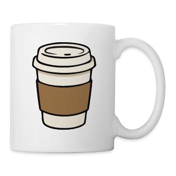 Blank Takeaway Coffee Cup Sticker Design - Mug - white - Right