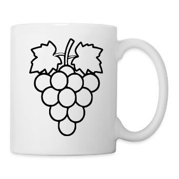 Cadeau de vin de raisins verts - Mug blanc - blanc - Droite