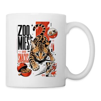 Zoomies & Snacks – Modern Anime Bengal Cat - Mug - white - Right