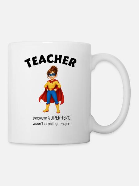 Geschenk Lehrerin Superheldin - Tasse - Weiß