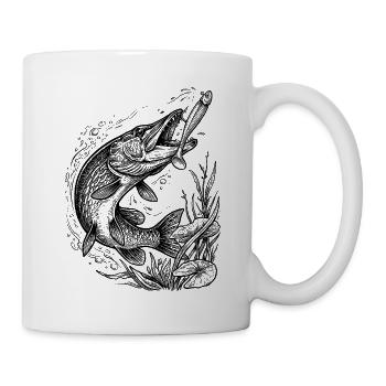 Pike on a softbait | Classic Collection - Mug - white - Right