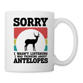Antelope Humor Saying Vintage Safari - Mug - white - Right