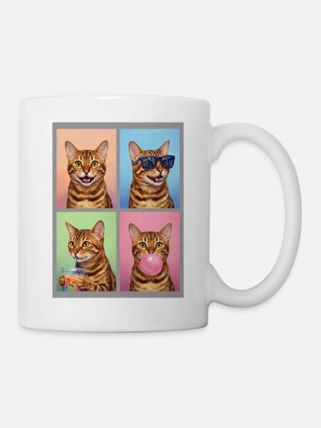 Katzen Bengal Katze - Tasse - Weiß