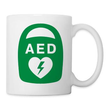 AED Heart Emergency Medical Icon - Mug - white - Right