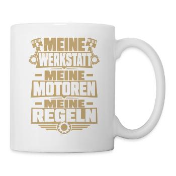 Bester Mechaniker Spruch Werkstatt Chef - Tasse - Weiß - Rechts