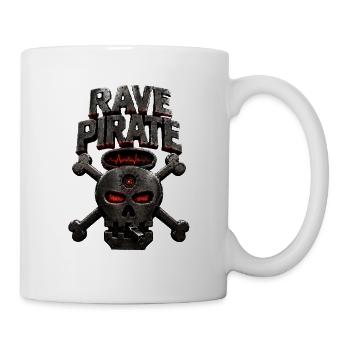 Crâne de Pirate Rave - Mug blanc - blanc - Droite