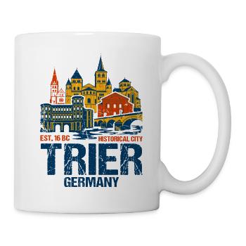 Historical Trier Germany City Skyline Novelty - Mug - white - Right