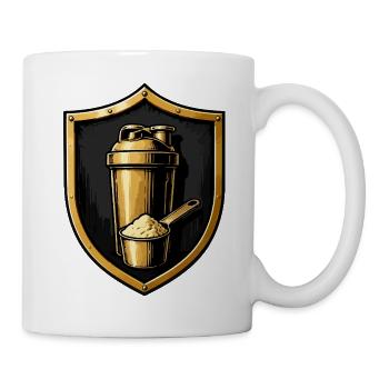 Goldenes Shaker Shield - Tasse - Weiß - Rechts