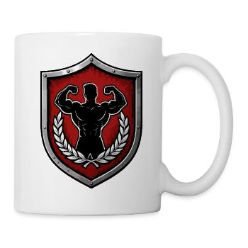 Power Shield Muscle Power Emblem - Mug - white - Right